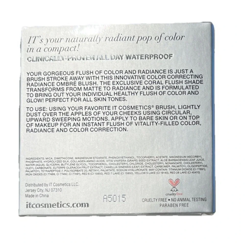 IT Cosmetics CC+ Radiance Ombre Blush Color‎ Correct Anti Aging Coral Flush NIB